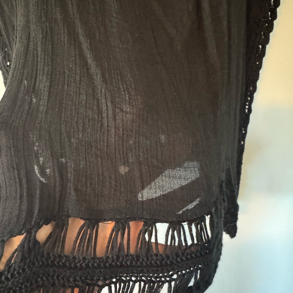 Beautiful Black Crochet Cover Up - A&O International - Picture 5 of 5